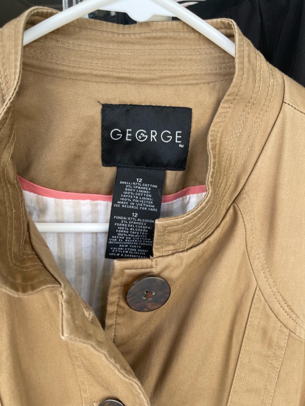 George Women's Khaki Utility Belted Jacket - Picture 3 of 4